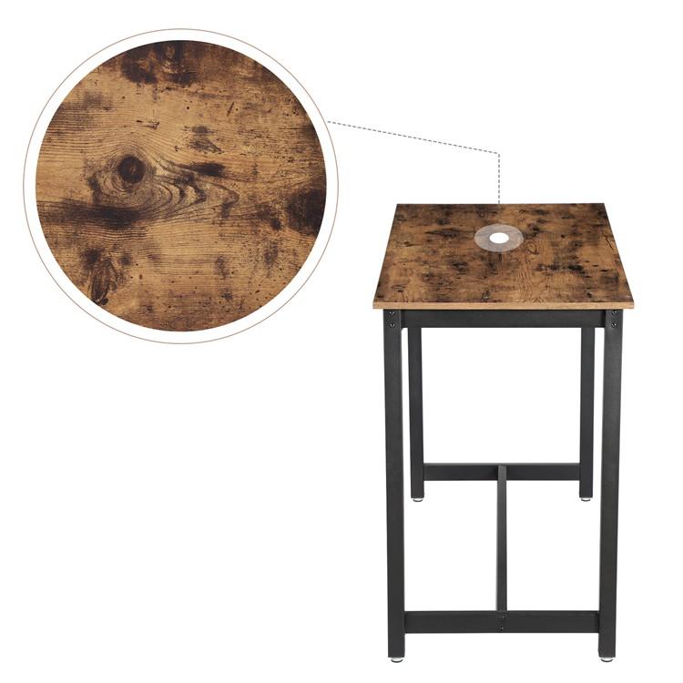 Bartafel Industrieel Design | Houtlook en Staal | 120x60x90cm