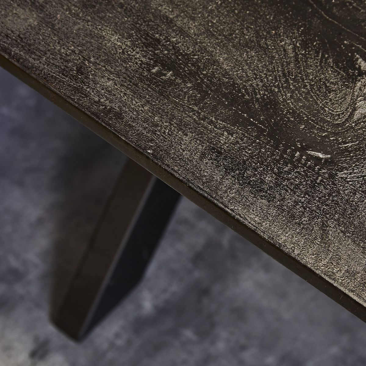 Eetkamertafel Mangohout Zwart New York | Rechthoek | 240 cm