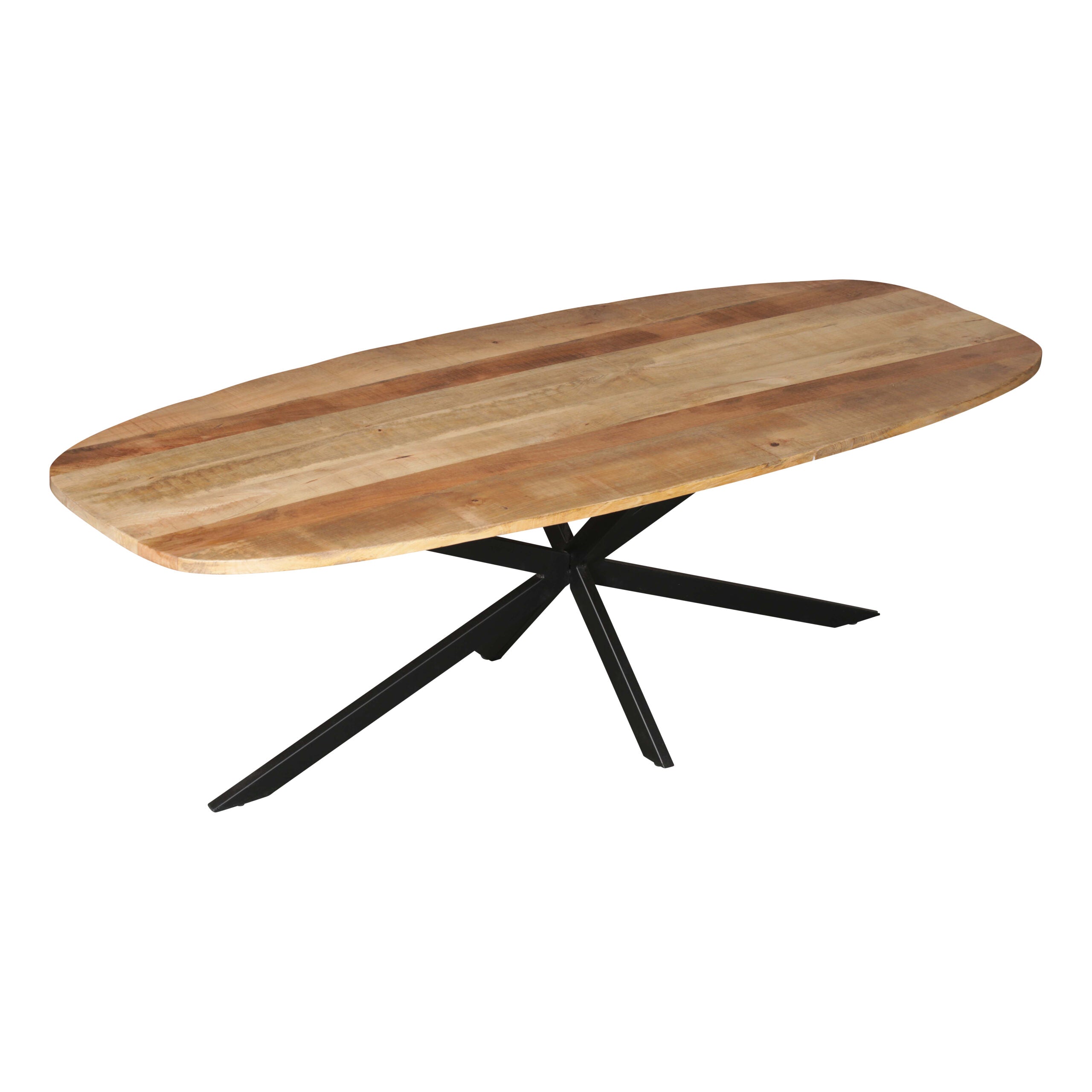 Eettafel Deen ovaal Elegance | Mangohout Staal | 240x110 cm