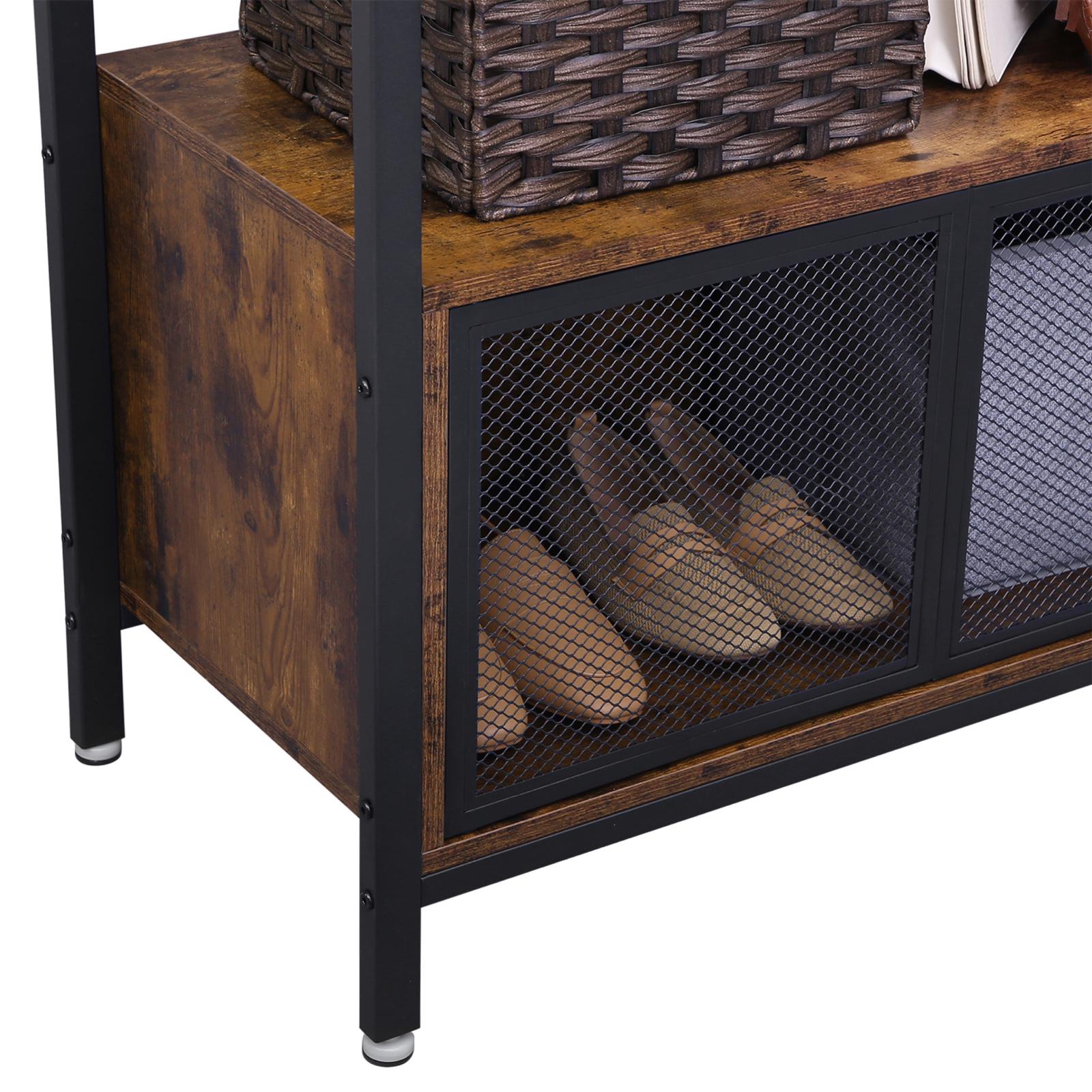 Garderoberek / Kledingrek Industrieel Design | Houtlook en Staal | 80x40x180cm - Industrieelinhuis.nl