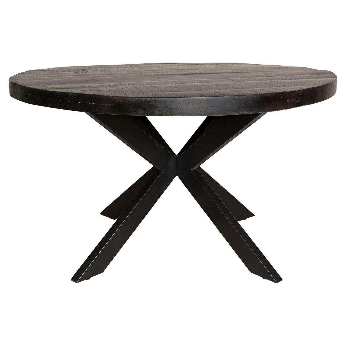 Ronde eettafel zwart Denver | Mangohout | 150 cm