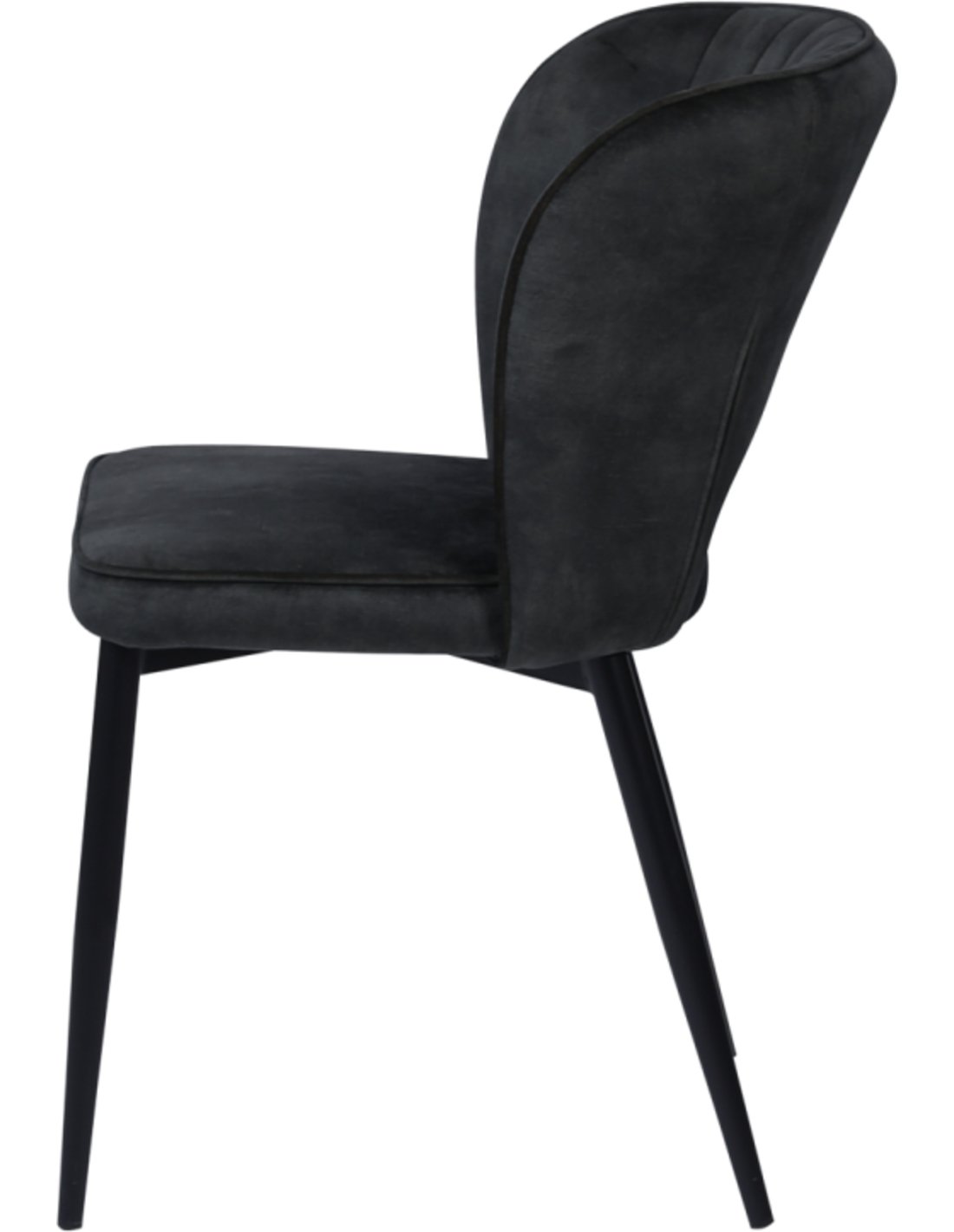 Eetkamer Stoel Amalia Industrieel Design | Velvet Antraciet - Industrieelinhuis.nl