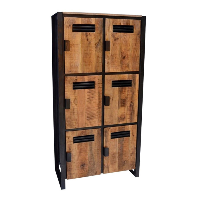 Locker Mangohout Luna 6 deuren 80cm - Industrieelinhuis.nl