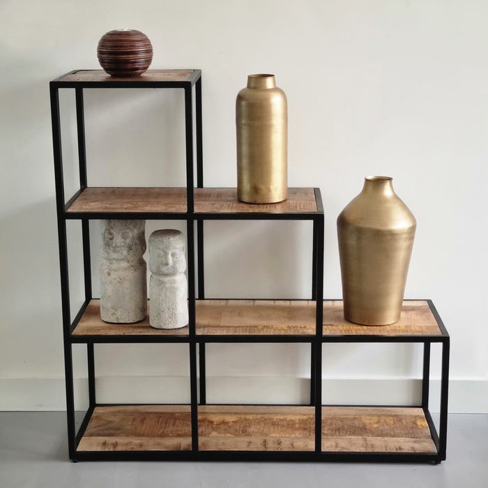 Boekenkast schappenkast 90x30x90cm - Industrieelinhuis.nl