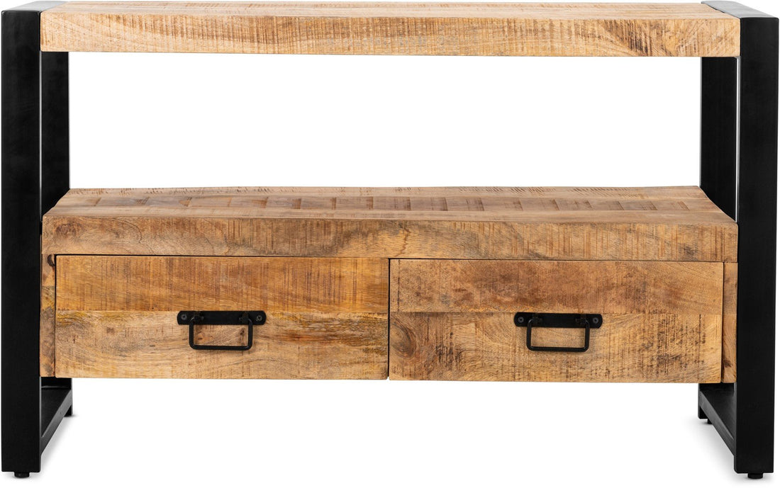 Industrieel TV meubel Britt | 100 cm | 2 lades - Industrieelinhuis.nl