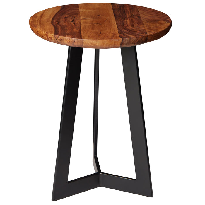 Beistelltisch 35 x 45 x 35 cm WL5.664 Sheesham Holz Metall Couchtisch | Industrial Style Echtholz Hocker Wohnzimmer | Holztisch Sofatisch Metallbeine | Anstelltisch Dekotisch Rosenholz - Industrieelinhuis.nl