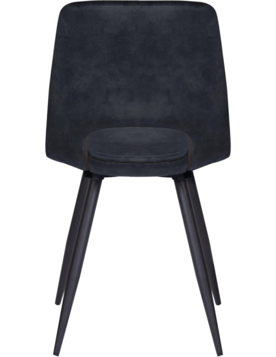 Eetkamer Stoel Nick Industrieel Design | Microvezel Antraciet (Suede look) - Industrieelinhuis.nl