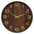 Klok Wandklok Ivana industrieel | Goud Staal Donker Hout | ø 55cm - Industrieelinhuis.nl