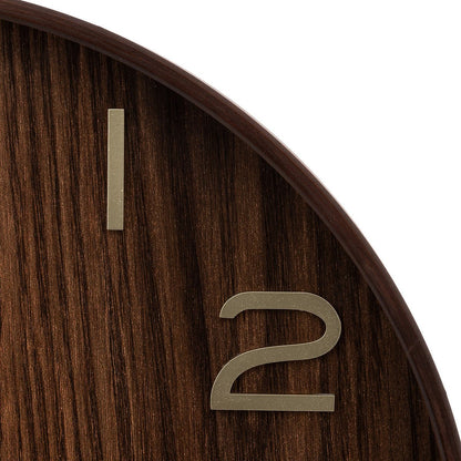 Klok Wandklok Ivana industrieel | Goud Staal Donker Hout | ø 55cm - Industrieelinhuis.nl