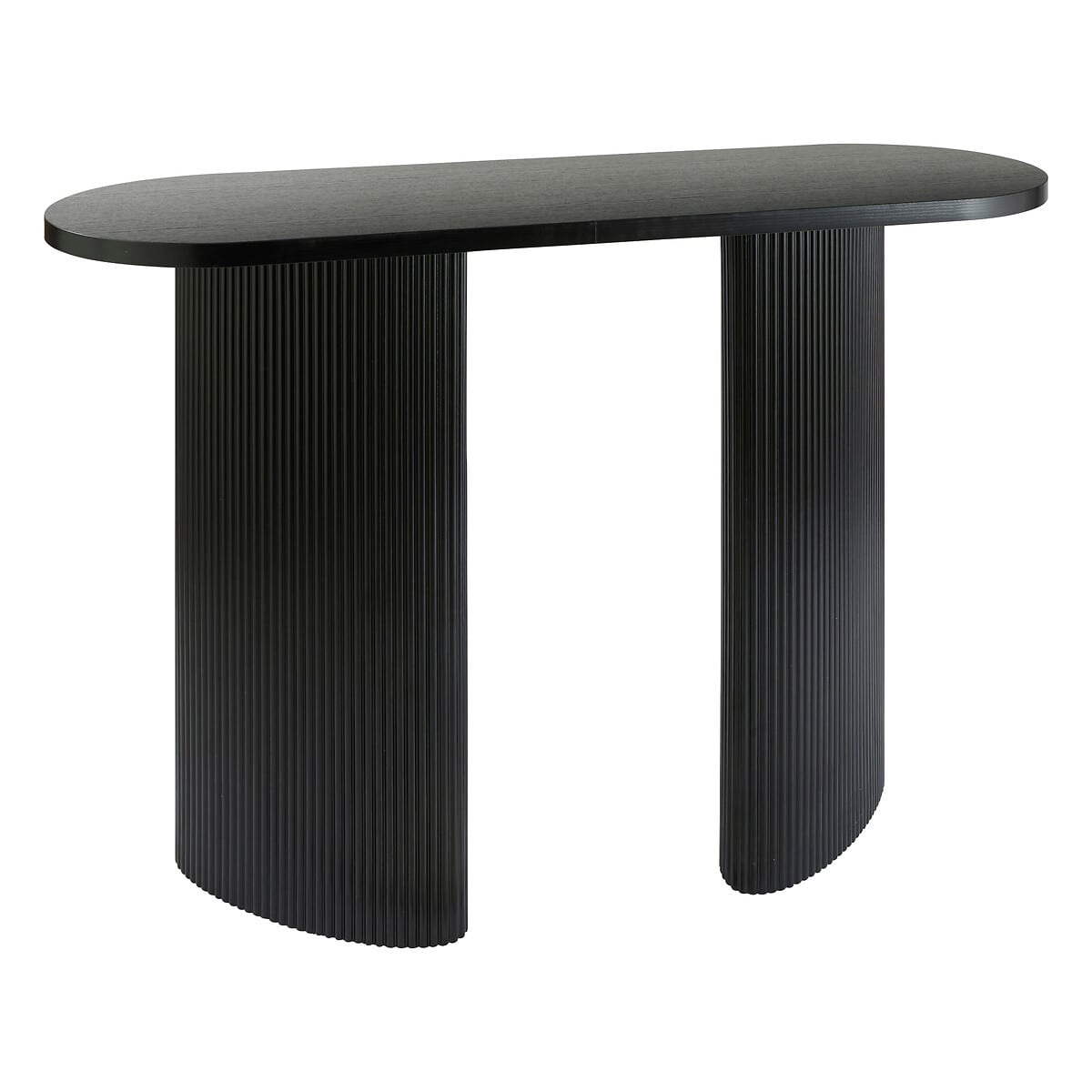 Sidetable Japandi zwart met ronde vormen | 120x40x80cm - Industrieelinhuis.nl