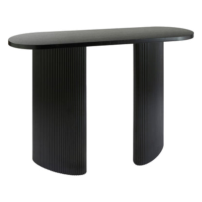 Sidetable Japandi zwart met ronde vormen | 120x40x80cm - Industrieelinhuis.nl
