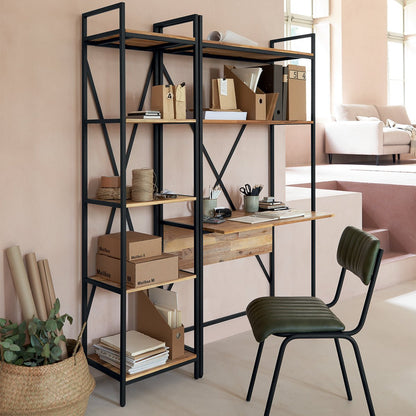 Plank Bureau &quot;Enna&quot; - Stijlvol en Functioneel - Industrieelinhuis.nl