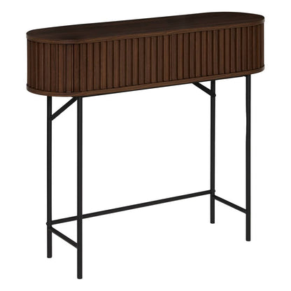 Sidetable Novaro – Walnootlook – 2 Schuifdeuren – 100 cm - Industrieelinhuis.nl