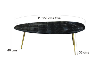 Organic Marble Black Gold 110cm