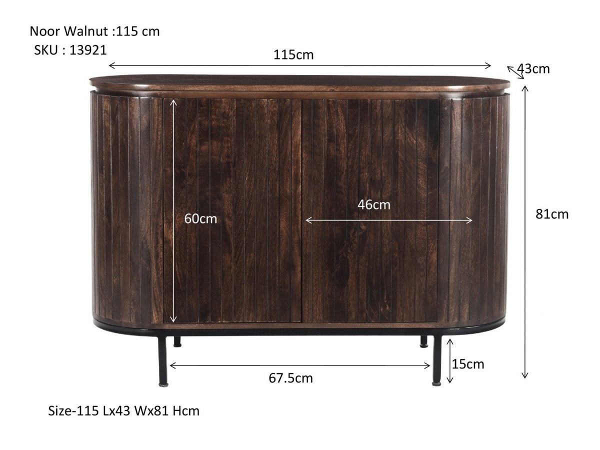 Noor Walnut 115cm - Industrieelinhuis.nl