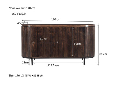 Noor Walnut 170cm - Industrieelinhuis.nl