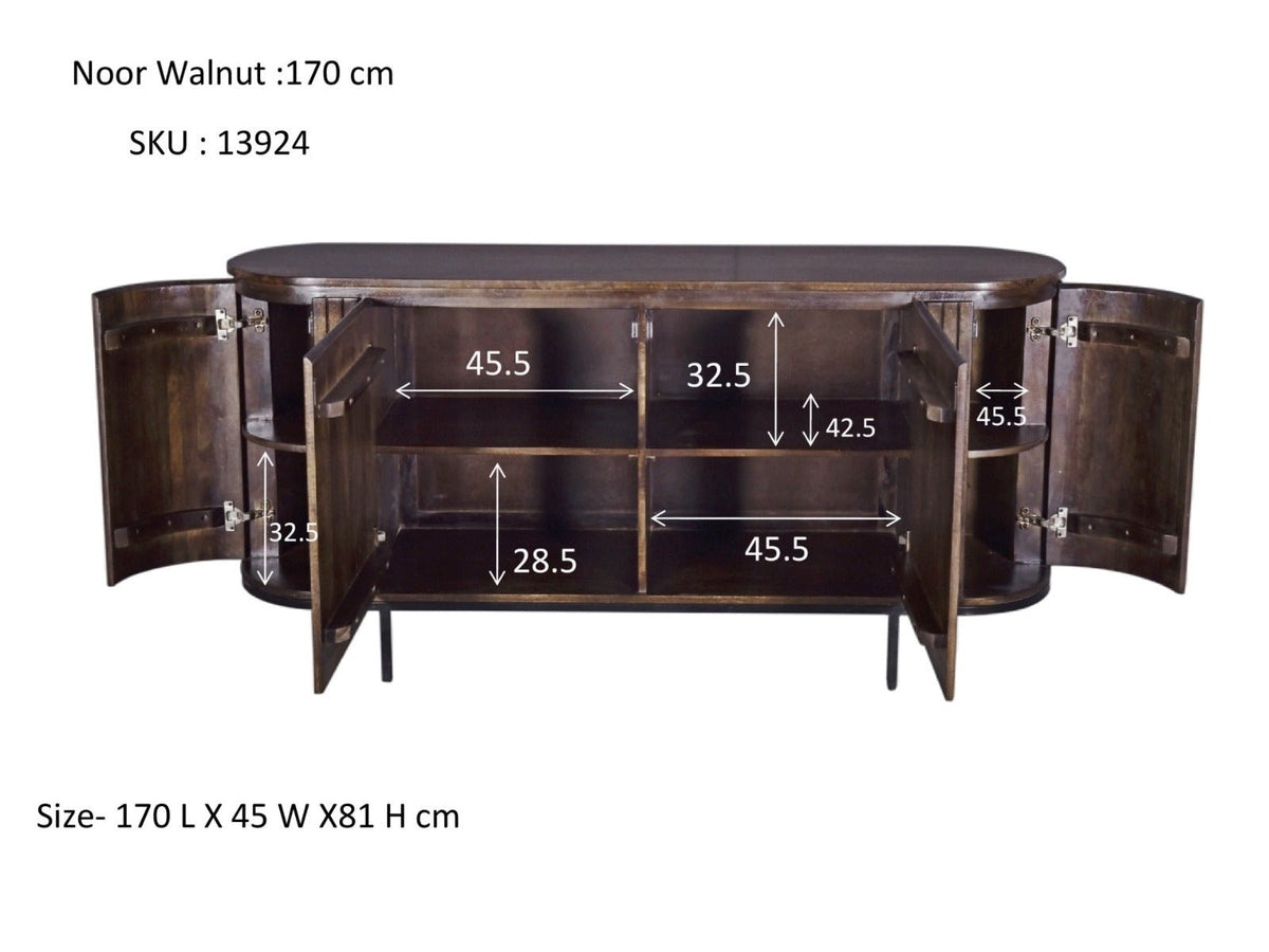 Noor Walnut 170cm - Industrieelinhuis.nl