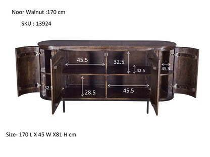 Noor Walnut 170cm - Industrieelinhuis.nl