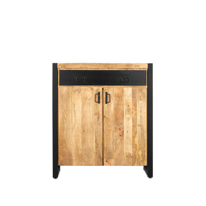 Commode industrieel | Mangohout en Staal | 100x40x115cm
