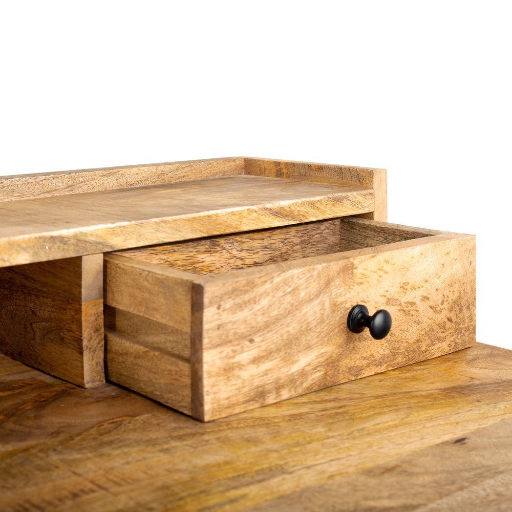 Bureau / werktafel Industrieel Design | Mangohout en Staal | 120x55x90cm - Industrieelinhuis.nl