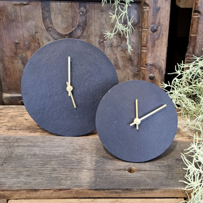 Grote Zwarte Tafelklok - Industrieelinhuis.nl