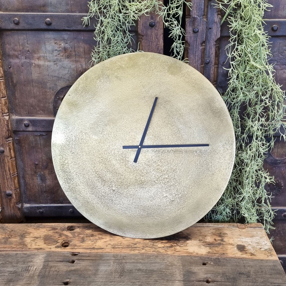 Klok Antiek Brons Klein - Industrieelinhuis.nl