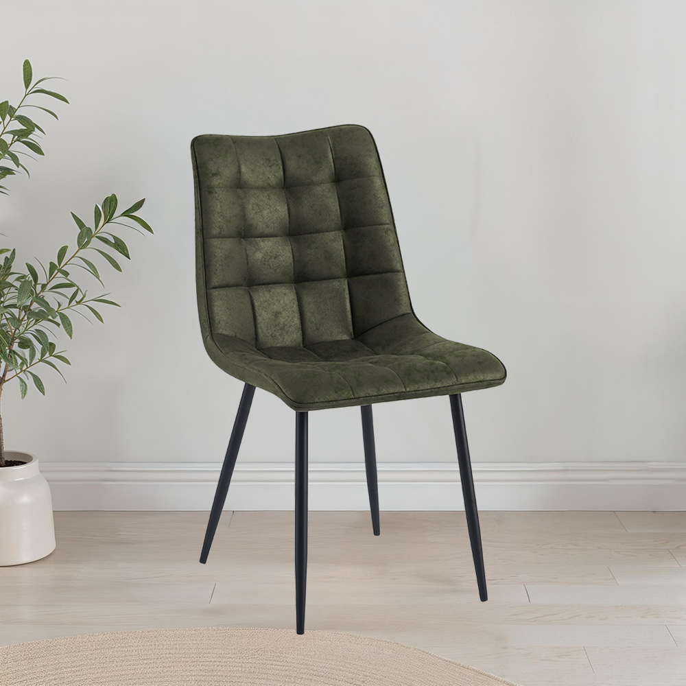 Eetkamerstoel Lucille CEP 04 Army Groen - Industrieelinhuis.nl