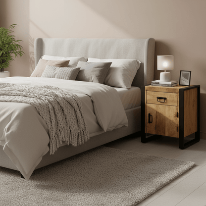 Nachtkast Britt Deuropening naar Rechts - Industrieelinhuis.nl