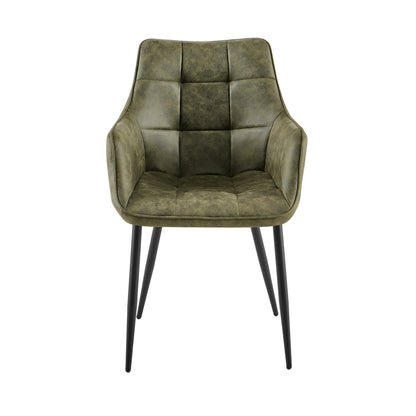 Eetkamerstoel Lucille Arm CEP 04 Army Groen - Industrieelinhuis.nl