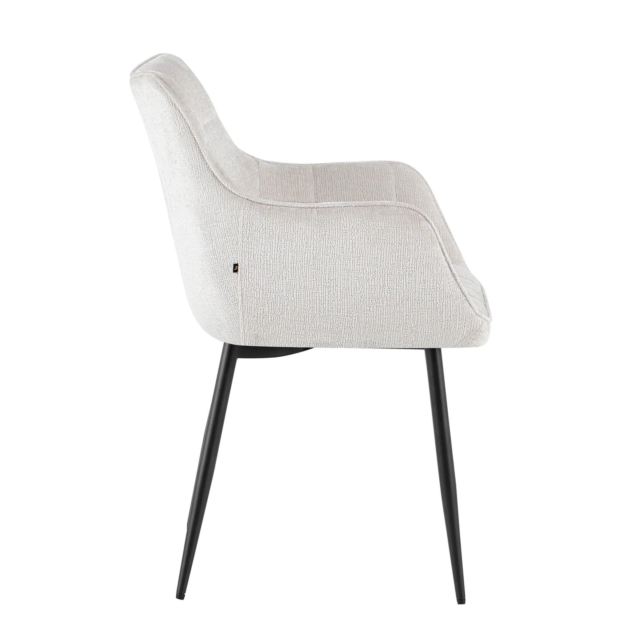 Eetkamerstoel Lucille Arm Perfect Harmony 02 Beige - Industrieelinhuis.nl
