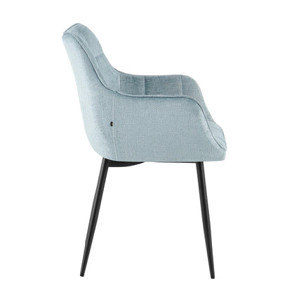 Eetkamerstoel Lucille Arm Perfect Harmony 72 Lichtblauw - Industrieelinhuis.nl