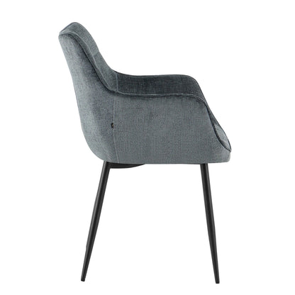 Eetkamerstoel Lucille Arm Perfect Harmony 90 Petrol - Industrieelinhuis.nl