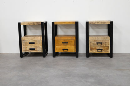 Mango Houten Nachtkastje Britt – 50x40x70cm | Warme Kleurtint Collectie