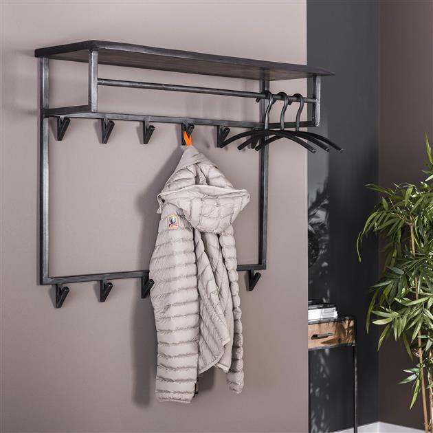 Kapstok Yuko met 12 haken Zwart