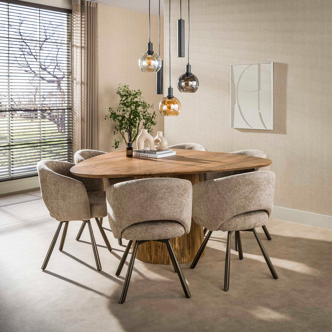 Eettafel Wave Centro driehoekig 150