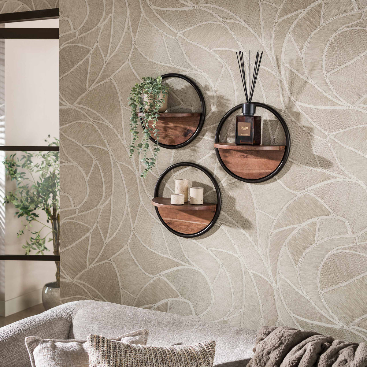 Wandschap Round set/3