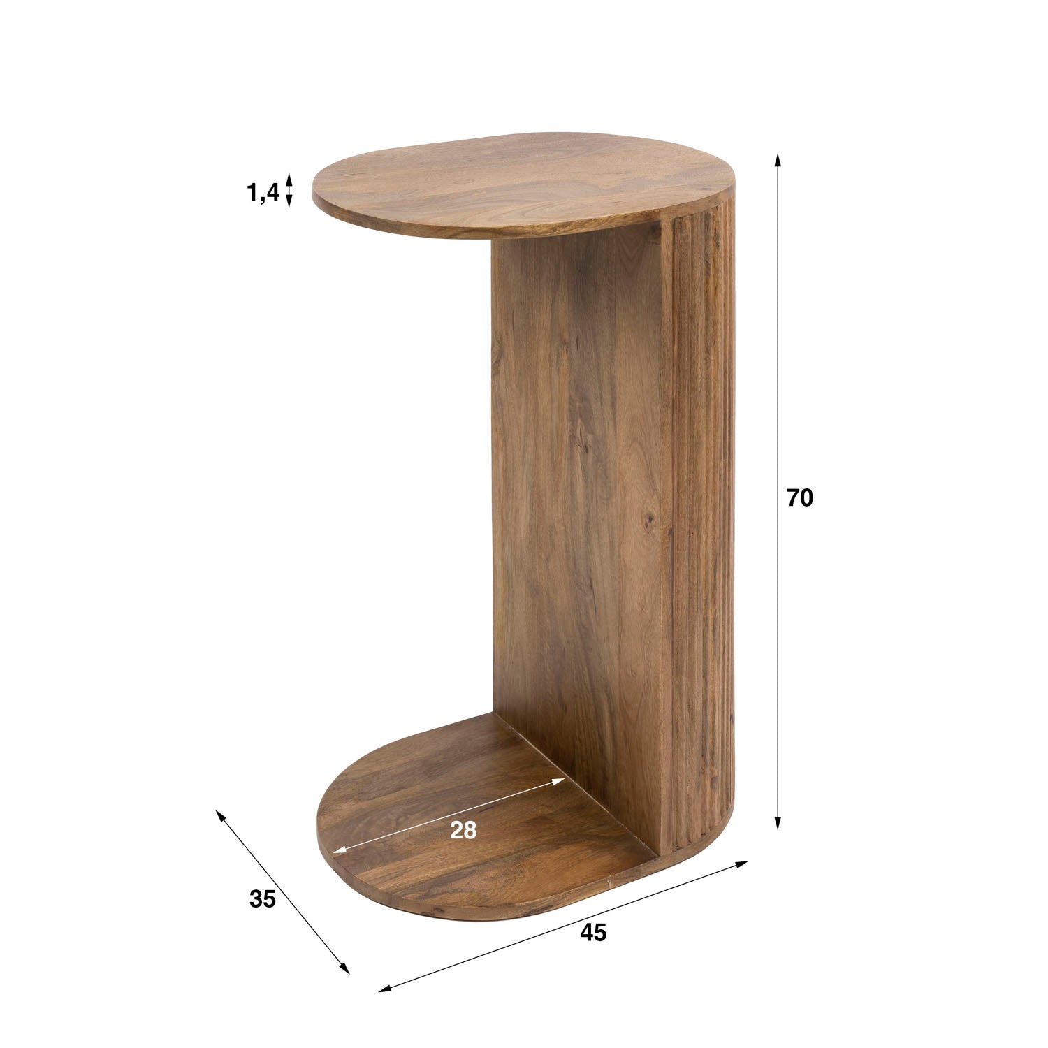 Bijschuiftafel Wave - Industrieelinhuis.nl