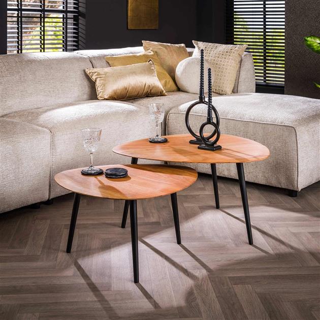 Salontafel Organic driehoekig set/2
