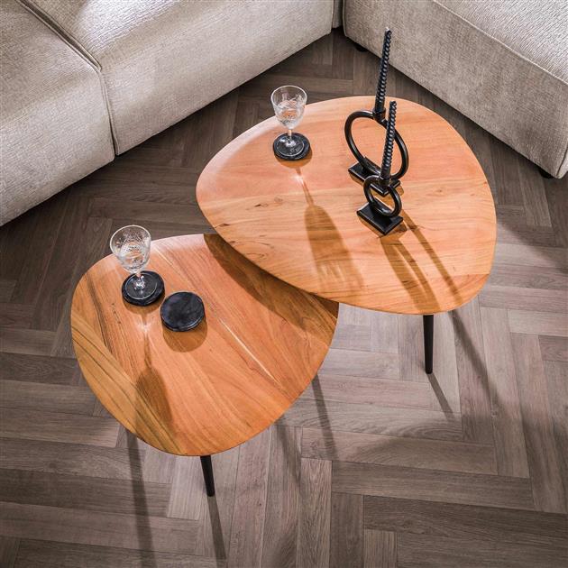 Salontafel Organic driehoekig set/2