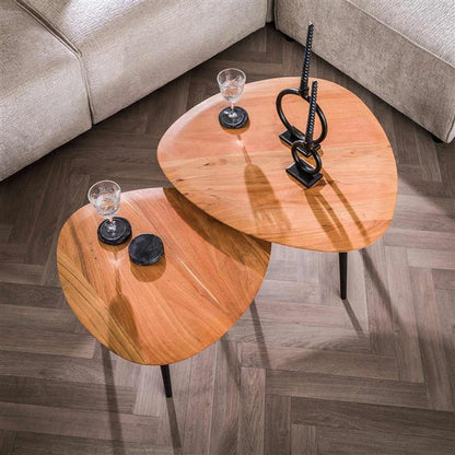 Salontafel Organic driehoekig set/2