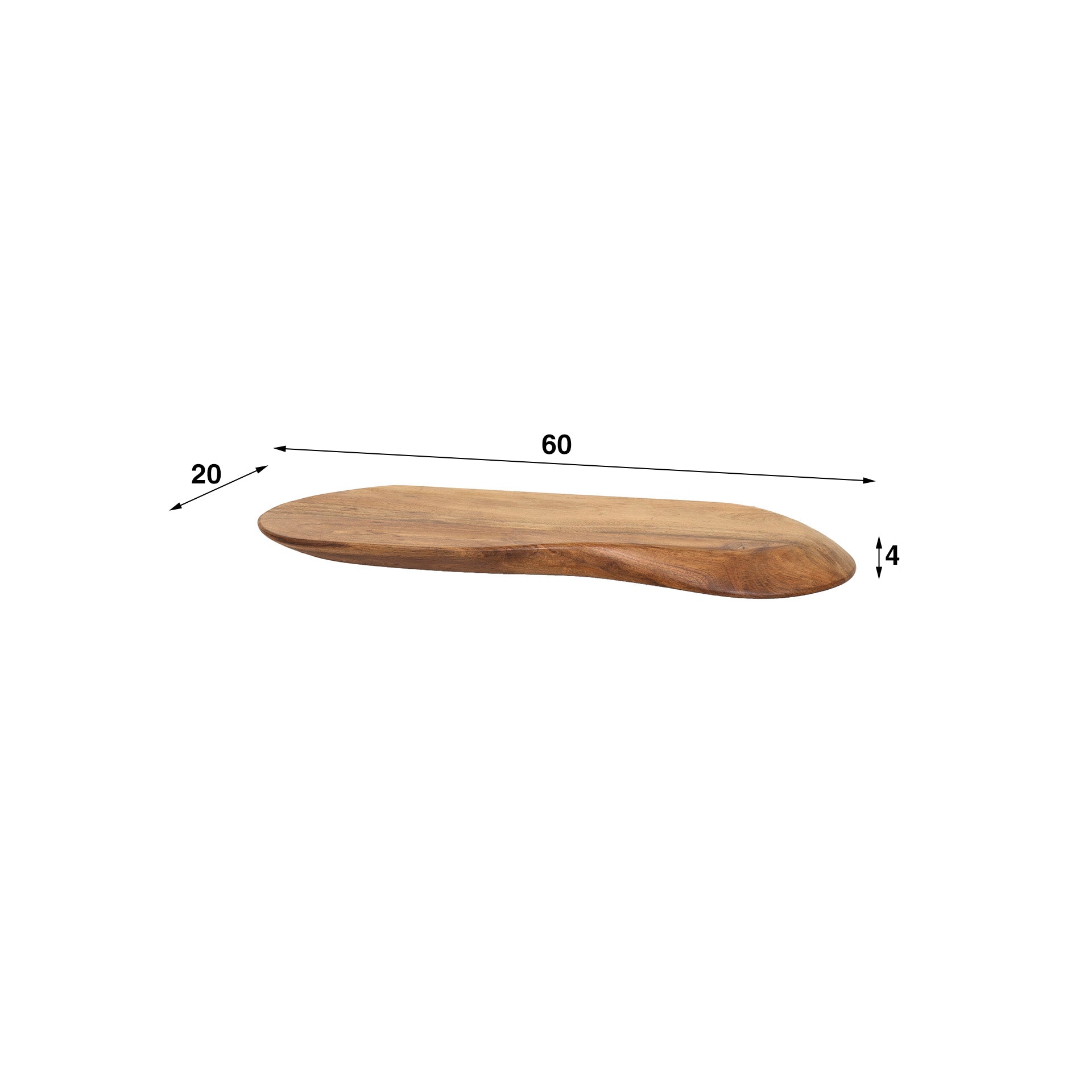 Organische Wandplank 60 cm - Industrieelinhuis.nl