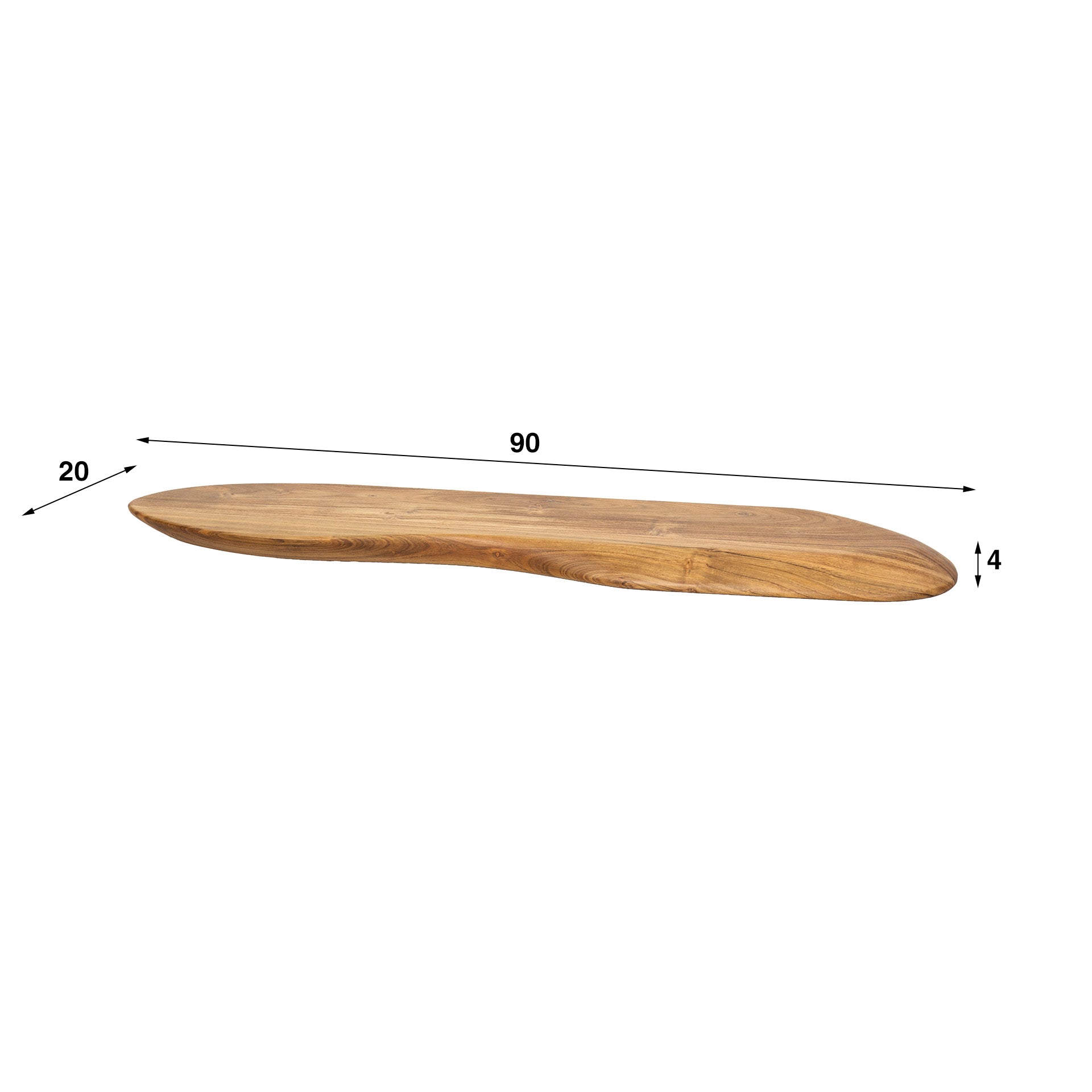 Organische Wandplank 90 cm - Industrieelinhuis.nl