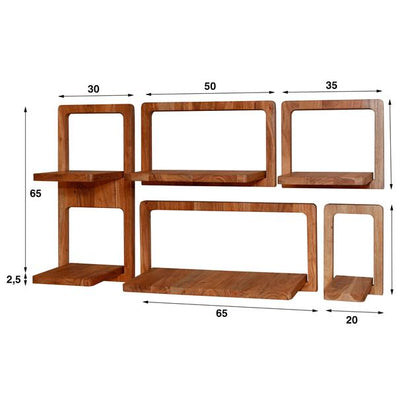 Wandschap Curvy set/5