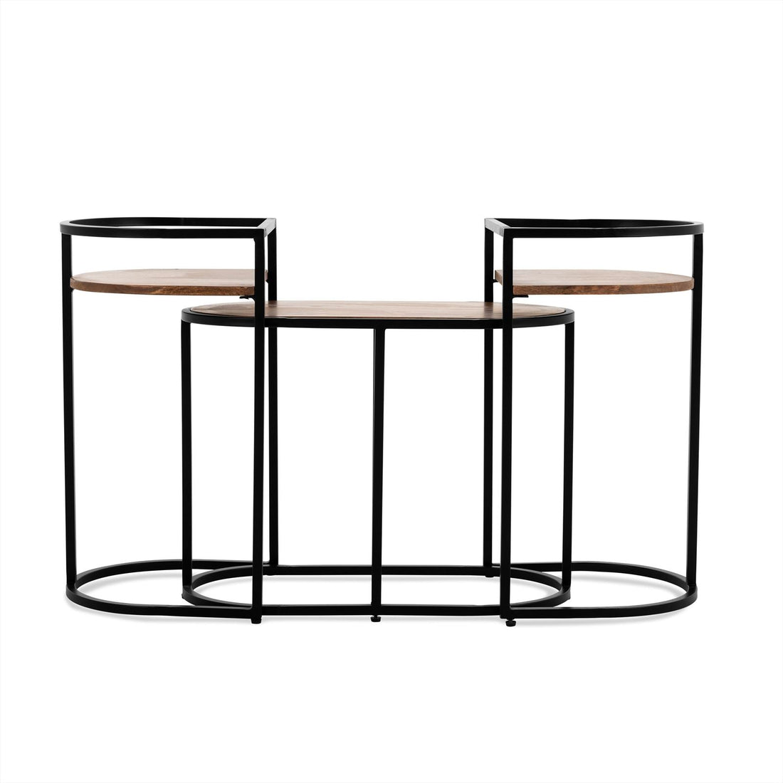 Jasmin Ovale Bijzettafel set - Industrieelinhuis.nl