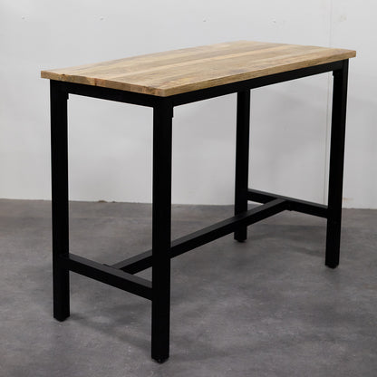 Bartafel Industrieel Design | Mangohout en Staal | 135x65x105cm