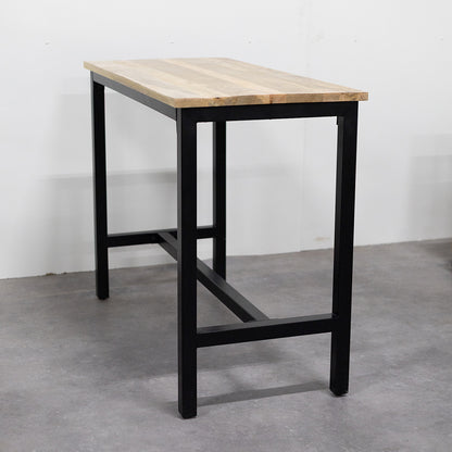 Bartafel Industrieel Design | Mangohout en Staal | 135x65x105cm