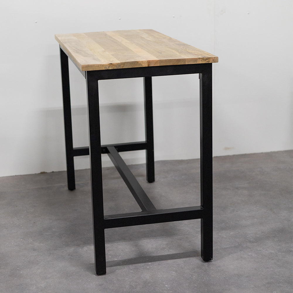 Bartafel Industrieel Design | Mangohout en Staal | 135x65x105cm