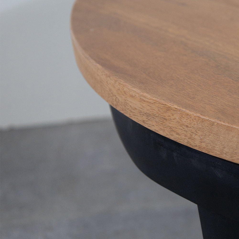 Salontafel Paras rond | Mangohout Staal | 70 cm