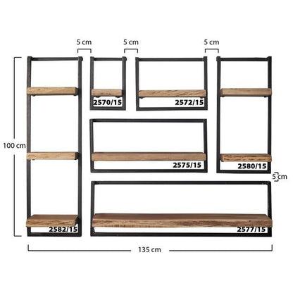 Wandplank Eddie 65 cm - Industrieelinhuis.nl