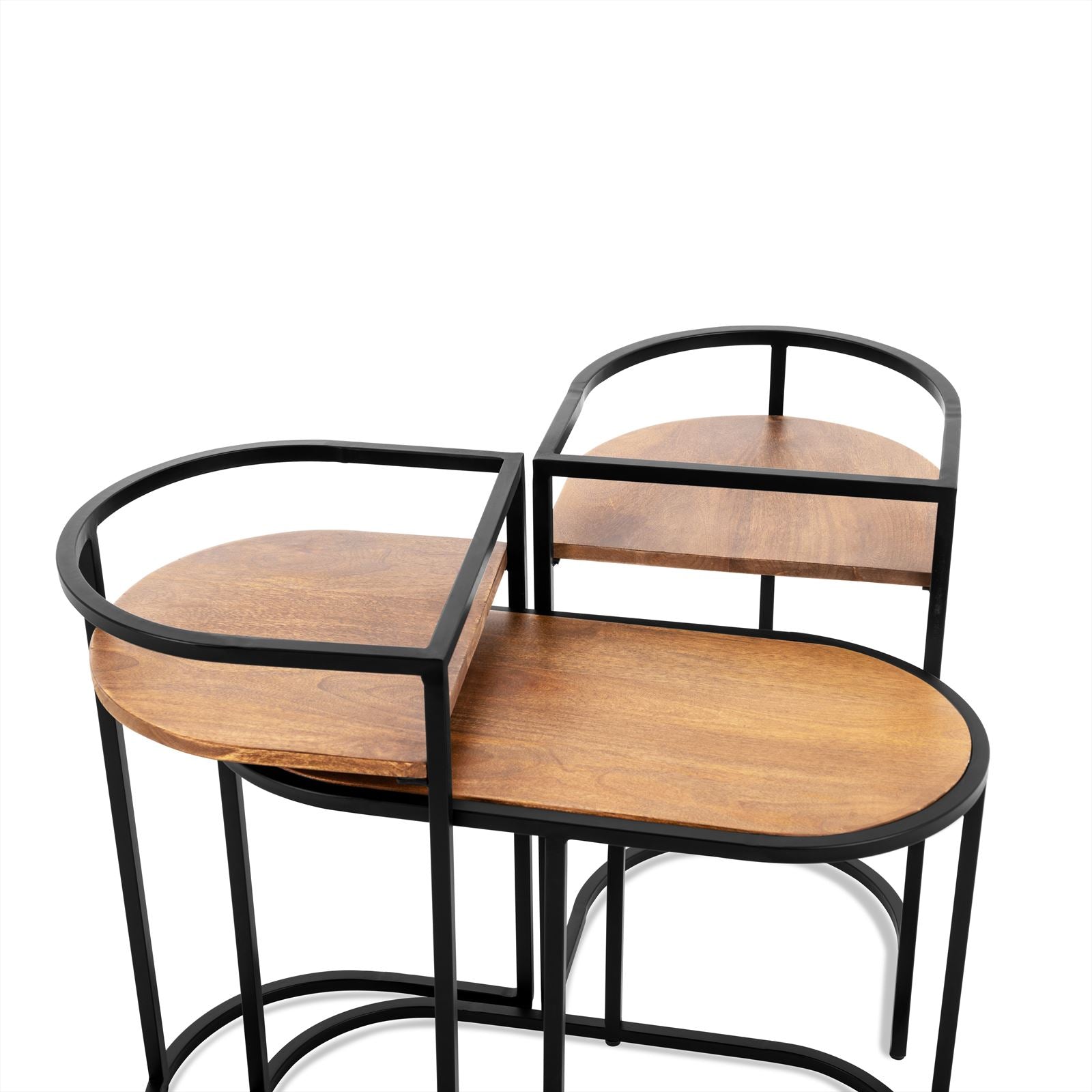 Jasmin Ovale Bijzettafel set - Industrieelinhuis.nl